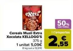 Carrefour Market Kellogg's - cereals musli extra xocolata oferta