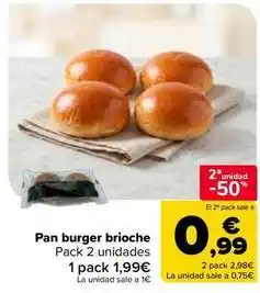 Carrefour Market Pan burger brioche oferta