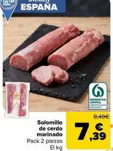 Carrefour Market Solomillo de cerdo marinado oferta