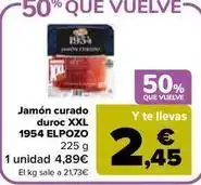 Carrefour Market Elpozo - jamón curado duroc xxl 1954 oferta