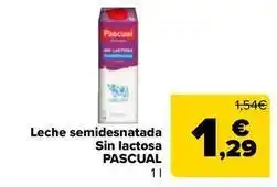 Carrefour Market Pascual - leche semidesnatada sin lactosa oferta