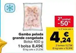 Carrefour Market Gamba pelada grande congelada oferta