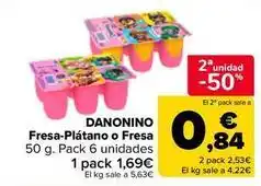 Carrefour Market Danonino - fresa-platano o fresa oferta