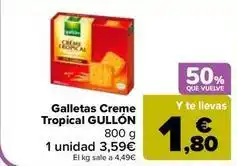 Carrefour Market Gullón - galletas creme tropical oferta