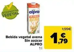 Carrefour Market Alpro - bebida vegetal avena sin azucar oferta