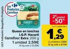 Carrefour Market Carrefour - queso en lonchas i.g.p. havarti oferta