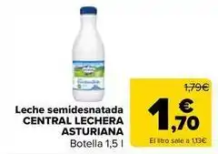 Carrefour Market Central lechera asturiana - leche semidesnatada oferta