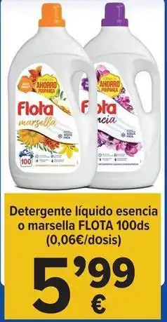 Cash Fresh Flota - detergente líquido esencia o marsella oferta