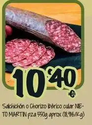 Cash Fresh Salchichon o chorizo iberico cular nie- to martin oferta
