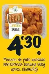 Cash Fresh Natura - pinchos de pollo adobado bandeja oferta