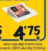 Cash Fresh Queso oveja anejo 18 meses leche cruda oferta