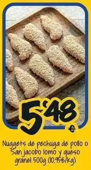 Cash Fresh San - nuggets de pechuga de pollo o san jacobo lomo y queso granel oferta