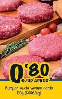 Cash Fresh Mixta - burguer vacuno cerdo oferta