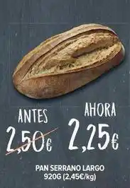 Cash Fresh Campo largo - pan serrano oferta