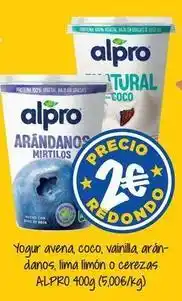 Cash Fresh Alpro - yogur avena coco, vainilla, arán- danos, lima limon o cerezas oferta