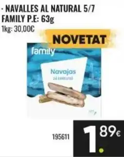 Family Cash Family navajales al natural 5/7 oferta