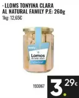 Family Cash Lomos de atún claro al natural oferta