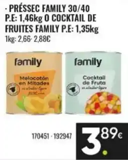 Family Cash family melocotón en mitades oferta