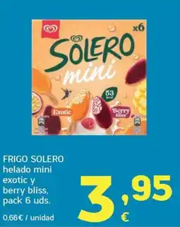 HiperDino Frigo solero helado mini exotic y berry bliss oferta