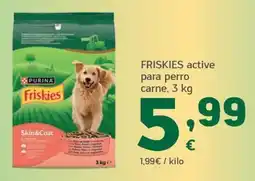 HiperDino Friskies active para perro carne oferta