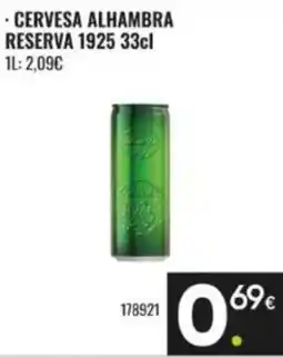 Family Cash Cervesa Alhambra Reserva 1925 oferta