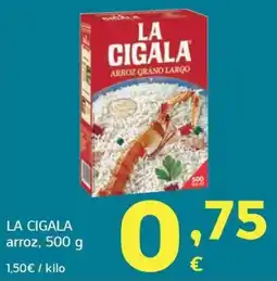 HiperDino la cigala arroz grano largo oferta