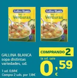 HiperDino Gallina Blanca sopa de verduras oferta