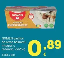 HiperDino Nomen arroz basmati, integral o redondo oferta