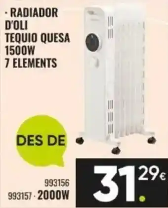 Radiador d'oli tequio quesa