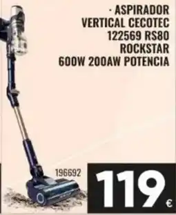 Family Cash Cecotec aspirador vertical rockstar 122569 rs80 oferta
