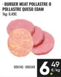 Family Cash Burger meat pollastre o pollastre queso edam oferta