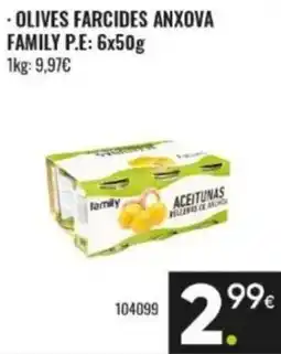 Family Cash Anxova olives aceitunas rellenas anchoas family oferta