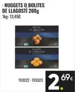 Family Cash nuggets o bolites de llagostí oferta