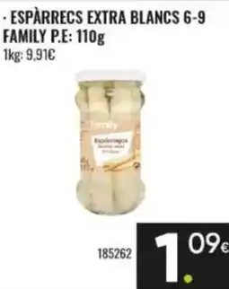 Family Cash Family espárragos extra blancs 6-9 oferta