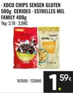 Family Cash Xoco chips sensen gluten oferta