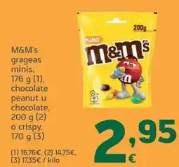 HiperDino M&M's grageas minis oferta