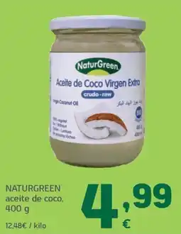 HiperDino Naturgreen aceite de coco oferta