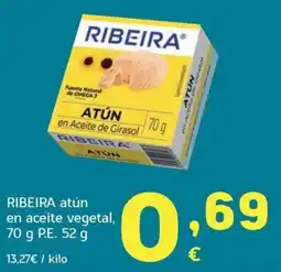 HiperDino Ribeira atún en aceite vegetal oferta