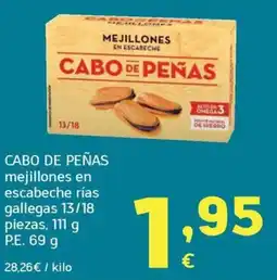 HiperDino Cabo de Peñas mejillones en escabeche oferta