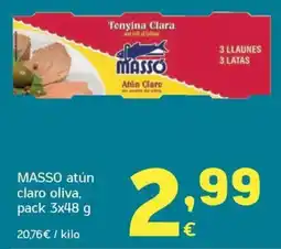 HiperDino Masso atún claro oliva oferta