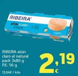 HiperDino Ribeira atún claro al natural oferta