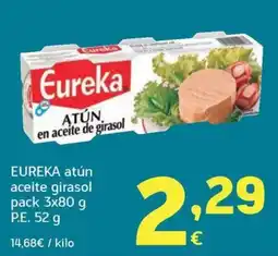 HiperDino Eureka atún en aceite de girasol oferta