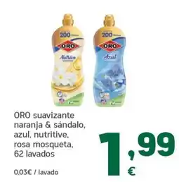 HiperDino Oro suavizante naranja & sándalo, azul, nutritive, rosa mosqueta oferta