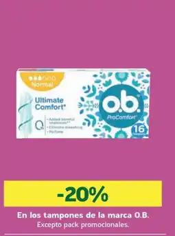 HiperDino O.B. tampones ultimate comfort oferta