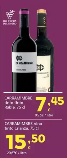 HiperDino Carramimbre tinto Roble oferta