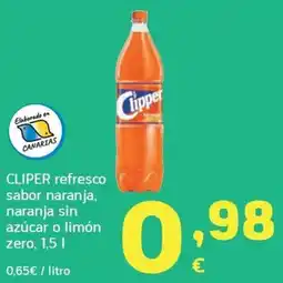 HiperDino Clipper refresco sabor naranja oferta