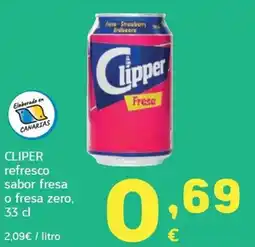 HiperDino Clipper refresco sabor fresa oferta
