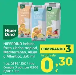 HiperDino Hiper Dino bebida fruta +leche oferta