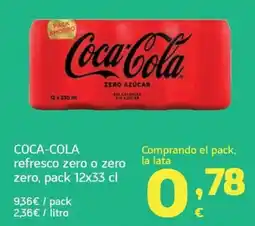 HiperDino Coca-Cola refresco zero o zero oferta