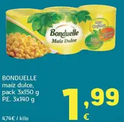 HiperDino Bonduelle maíz dulce oferta